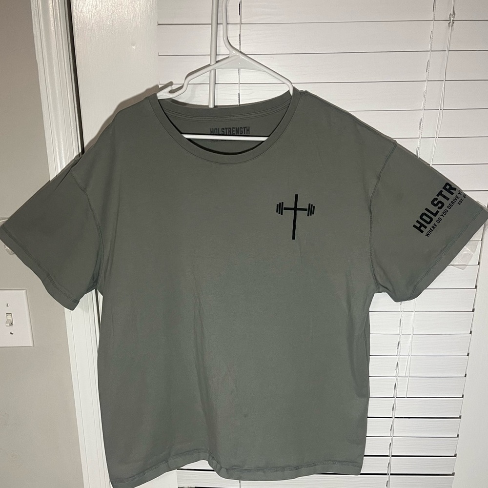NWOT Holstrength XL Men’s Gray Scripture Graphic T-Shirt Christian Gym Tee